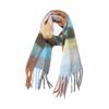 Winter Female Lattice Imitation Cashmere Scarf for Women Thick Warm Pashmina Bufanda Shawl Rainbow Tassel Echarpe Poncho Stoles