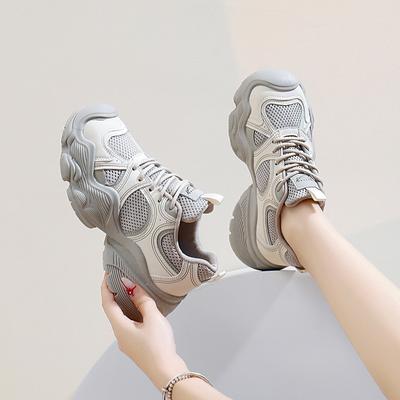 Ins корейская версия кроссовок для пап на платформе 2025 весна новые уличные кроссовки для бега для студентов увеличивают высоту повседневные AB06