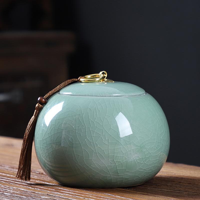 Домашние влагостойкие банки, чайный столик, керамическая чайница, кухонный контейнер для хранения зерна, аксессуары для чайной церемонии ручной работы