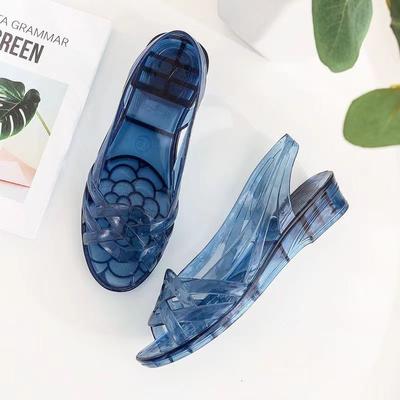 Сандалии из желе с кристаллами для женщин, летние женские повседневные тапочки с открытым носком, шлепанцы, уличные тапочки для мам, шлепанцы