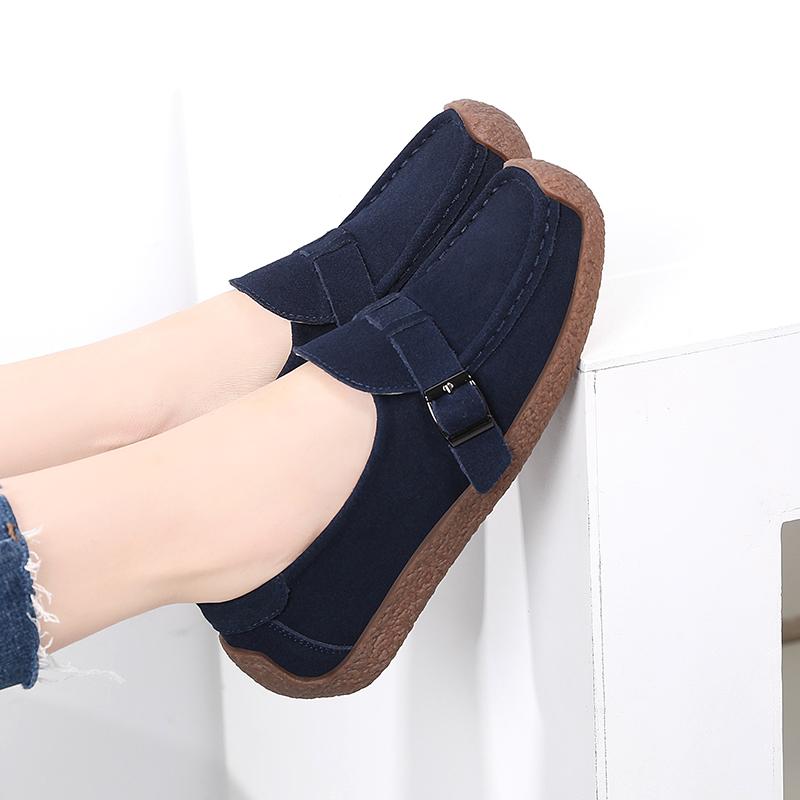 Fashion Large Size Women's Shoes Snail Shoes Suede Mother Shoes Women's Slip-on 35-43
