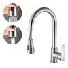 Stainless Steel Kitchen Faucet Single Hole Pull Out Spout Kitchen Sink Mixer Faucet Flow Spray Head 360° Swivel Cleaning Faucet