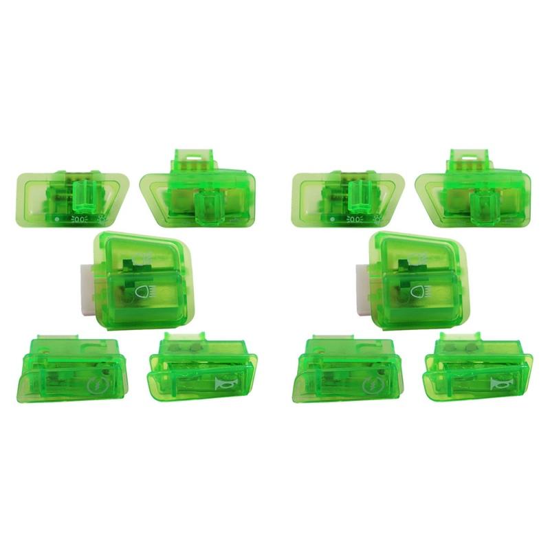 A16P-10X Turn Signal Switch Far And Near Light Horn Button For Scooter GY6 50Cc 125Cc 150Cc Honda DIO AF17 AF18 Green