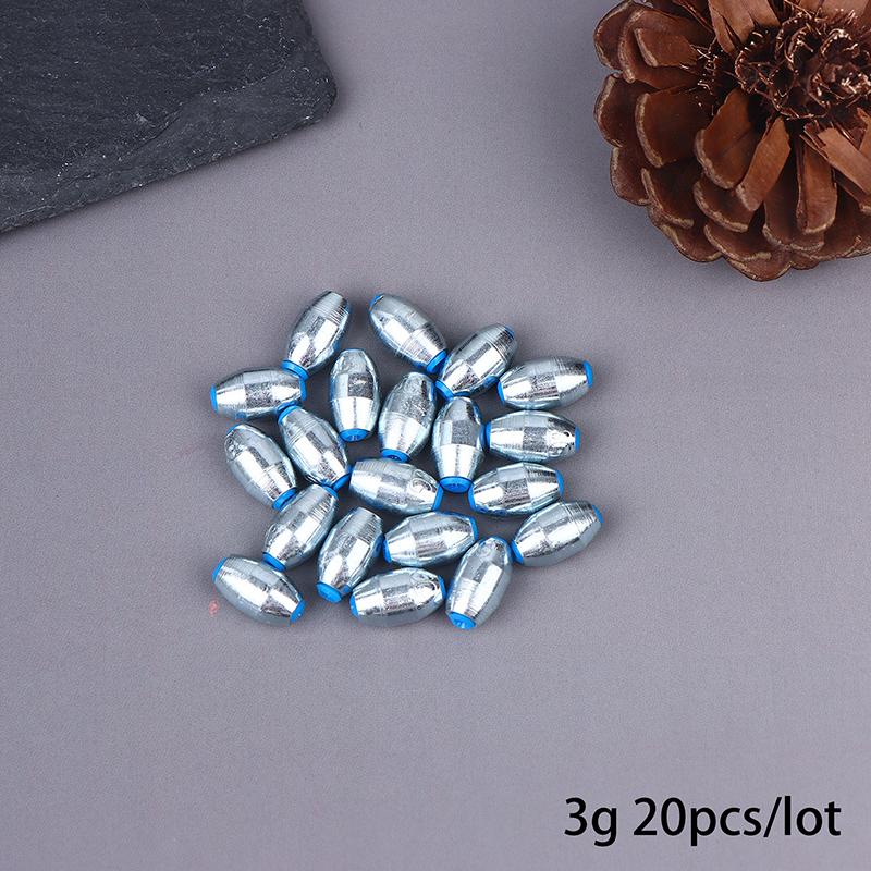 20Pcs Alloy Carbon Steel Hollow Olive Fishing Sinkers Assorted Weights 3g-10g Pack of 8 Fishing Accessories