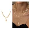 Trendy Gold Plated Chain Necklace for Women Stackable Choker Handmade Layering Pendant Neckchain Stylish Neckwear