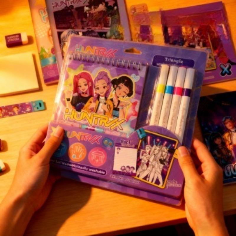 KPOP Книга-раскраска для детей высокой ценности 4-цветная книга для рисования-пазла Книга для раскрашивания