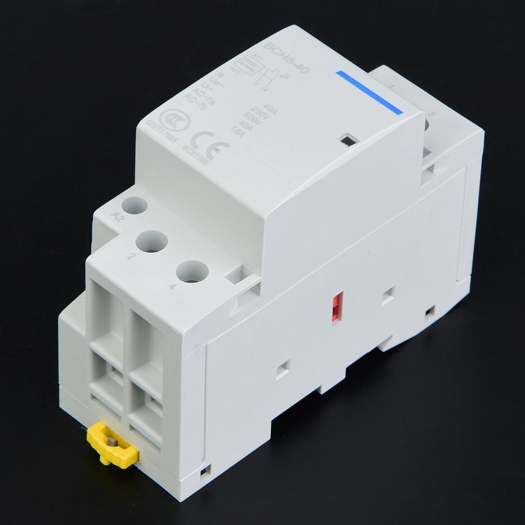 2P 40A Low Power Consumption Household DIN Rail AC Contactor 2NO 50 60HZ 220V 230V