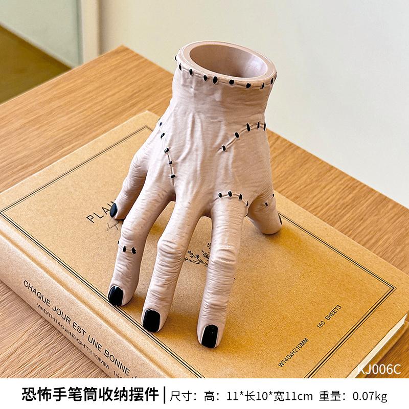 Creative Yasdang's Terrifying Palm Storage Pen Holder Personalized Makeup Brush Bucket Succulent Potted Plant Deco Ornament