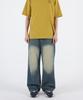 UMM Men'S Wide Denim Pants With Adjustable Hem Buttons 2 Colors