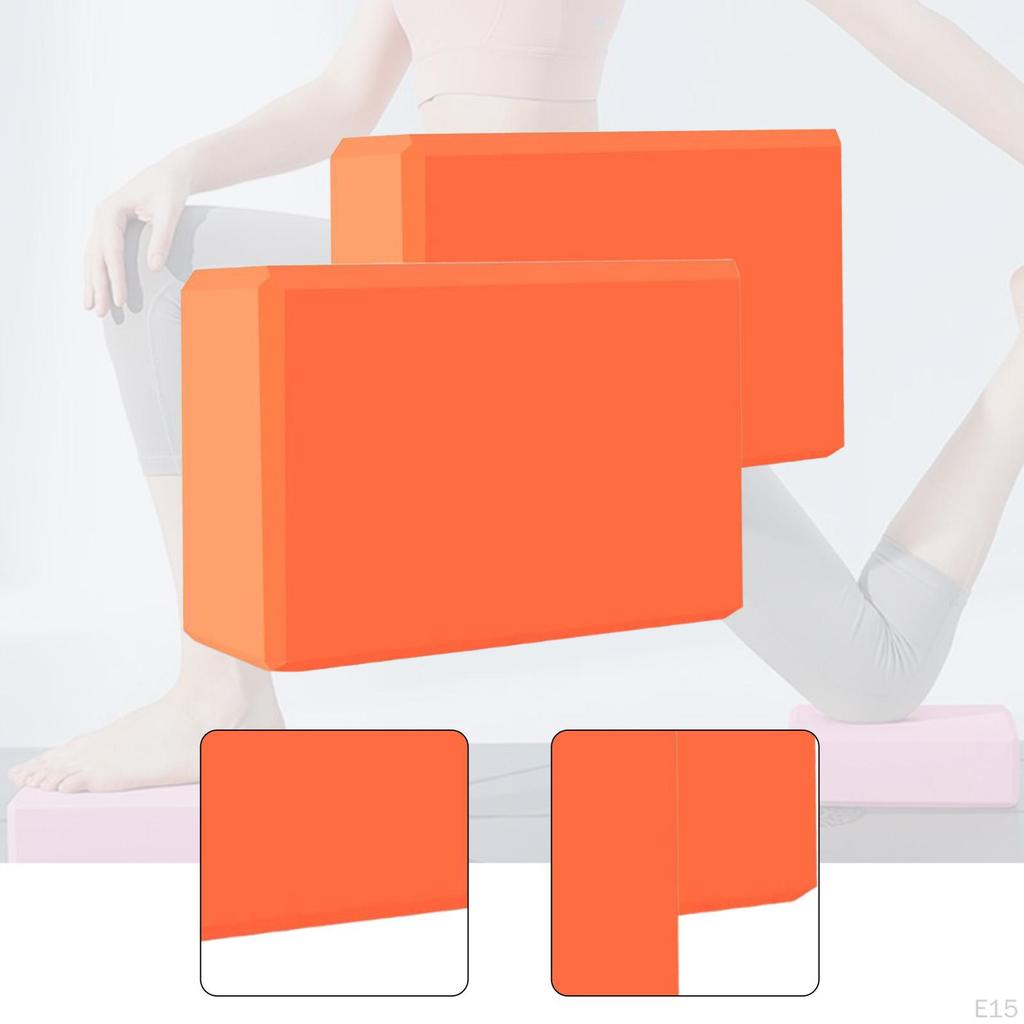 2 Pieces Yoga Blocks EVA Foam Anti Slip Soft Exercise Accessories for Gym Stretching