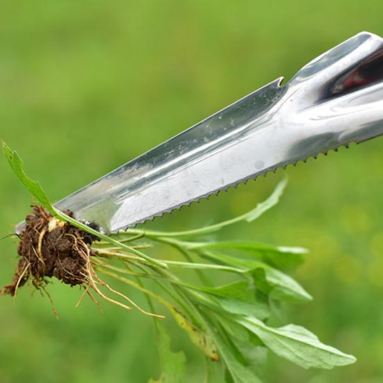 Садовый совок 5 в 1 из нержавеющей стали для удаления сорняков с деревянной ручкой, многофункциональный ручной совок для легкого удаления сорняков, посадки и пересадки