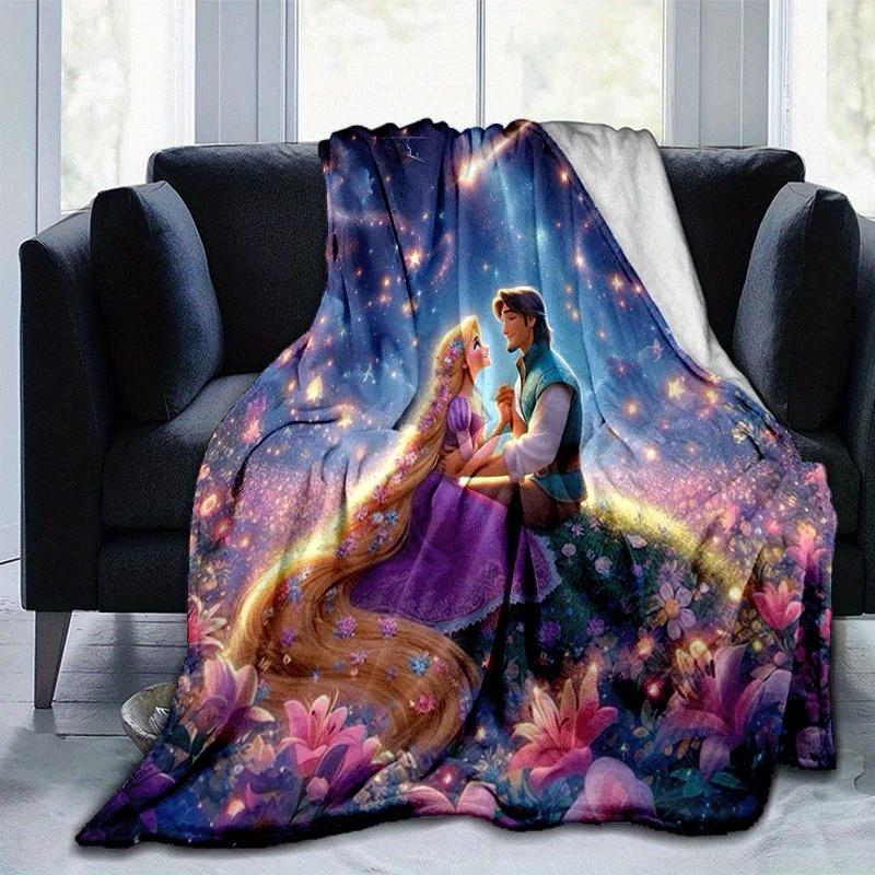 1pc Rapunzel Printing Blanket - Soft, All-Season Throw for Office Blanket, | Personalized Gift with Adorable Cartoon Design