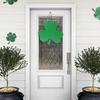Wooden Clover Door Sign St. Patrick's Day Hanging Sign Front Door Shamrock Sign for Farmhouse Home Porch And Wall Decor