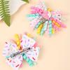 2Pcs New Cute Ice Cream Roll Flower Hair Clip Rainbow Ribbed Hair Accessories Children Girl Hair Card Cartoon Unicorn Clip Gift