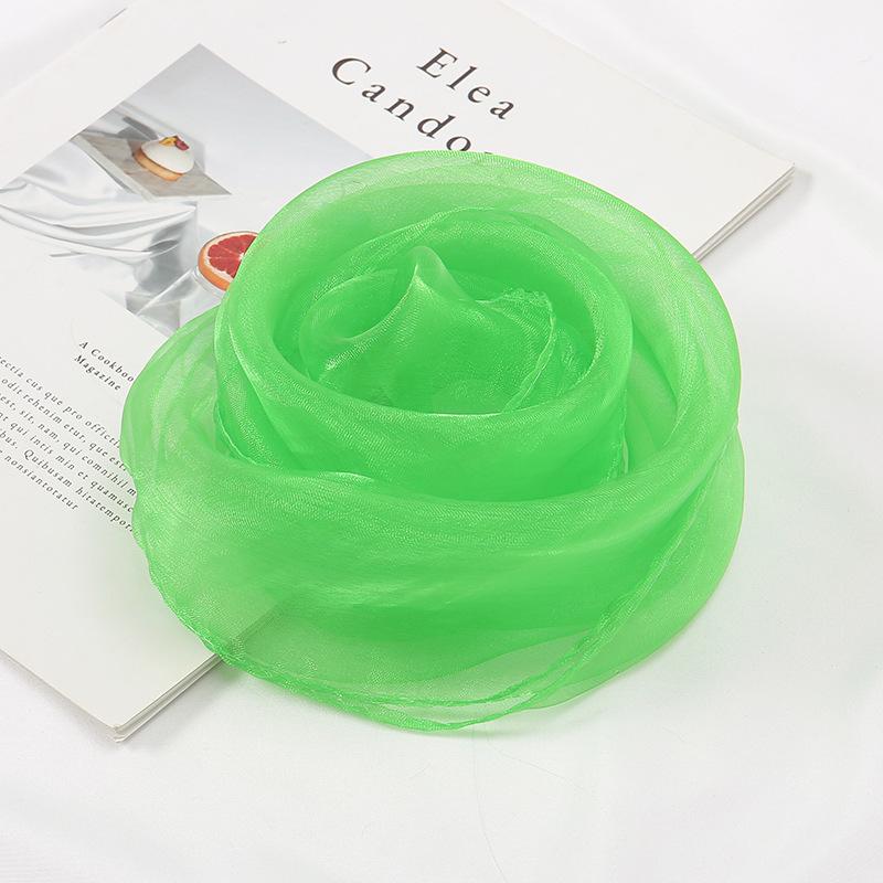 Performing Dance Scarves Square Scarves Music Teaching Aids Candy Colored Solid Color Scarves