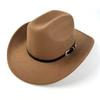 Западная ковбойская шляпа Шерстяная цилиндровая шляпа Шляпа с широкими полями Этнический стиль Джазовая шляпа Модная