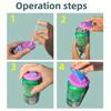Reusable Can Lid with Straw,Silicone Covers for Soda Cans -Dustproof Spill-Proof Tops for Beverages,Juice,Soft Drinks Bottle Cap
