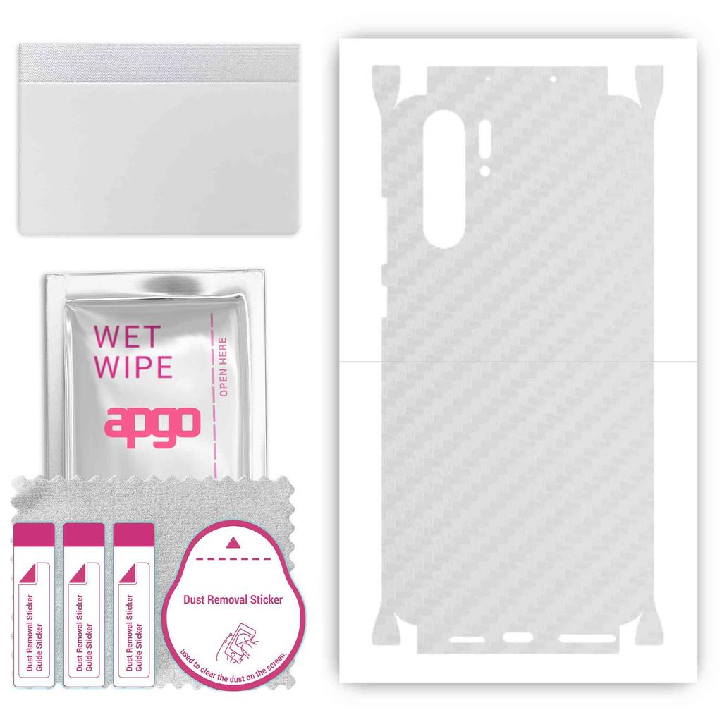 apgo Protective Skin Sticker for the Back+sides Compatible with Huawei P30 Pro New Edition, Full Wrap Film, Foil, Vinyl - Pattern Transparent Carbon