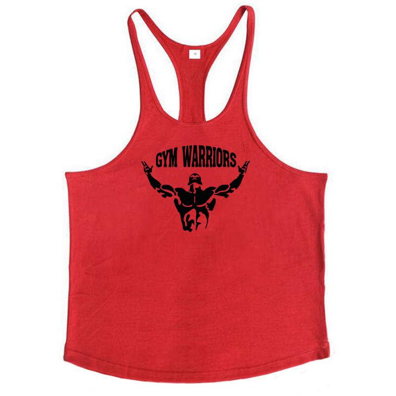 Muscleguys Men's Cotton Gym Warriors Tank Tops Running Vests Y-Back Bodybuilding Sleeveless Shirt Muscle Workout Athletic Fitness Singlets