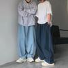 Унисекс свободные широкие брюки из денима в японском уличном стиле
