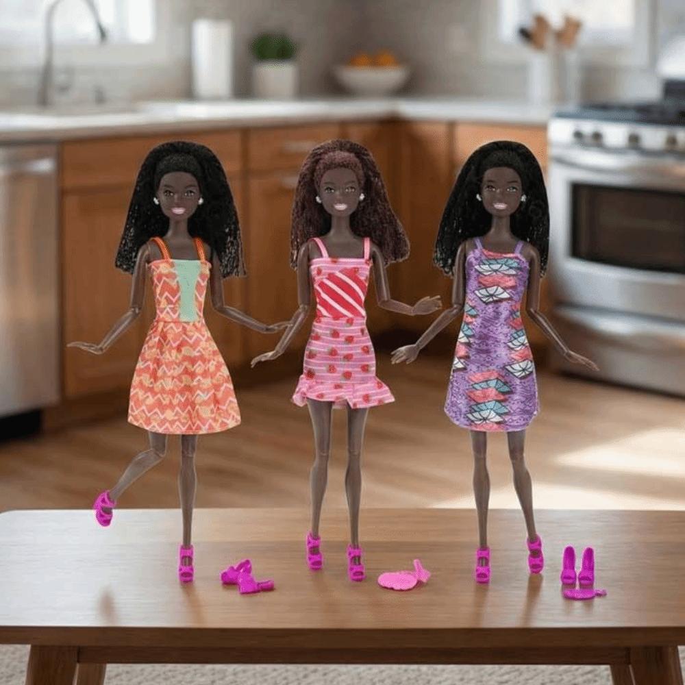 Black Skin African Girl Princess Doll Brown Hair Black Princess Doll Kids Toys
