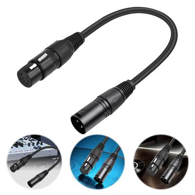 Аудиокабель XLR Male 3 Pin на XLR Female 5 Pin, Кабель-адаптер DMX, Кабель DMX для сценического освещения для микрофона, Поворотный кабель DMX для сценического освещения