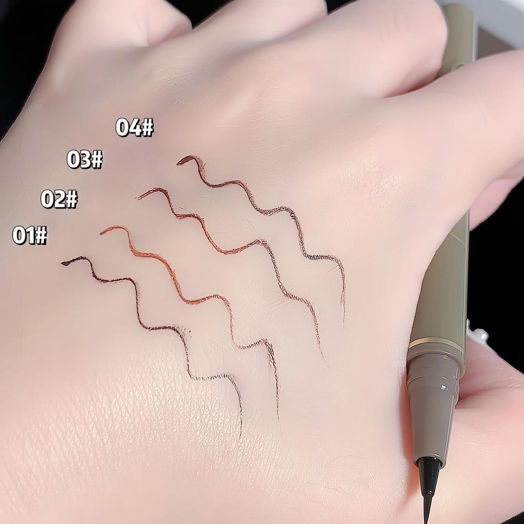 Slim Liquid Silkworm Waterproof Quick-drying Brown Non-smudged Liquid Eyeliner Pen Eye Makeup Eyeliner