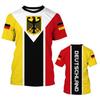 3D Printed Germany Flag T Shirt Men German Football Pattern T-Shirts Summer Street Sports Round Neck Tops Short Sleeve Tees