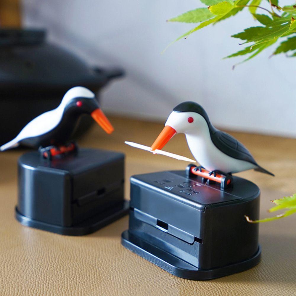 Cute Plastic Automatic Bird Toothpicks Container Toothpick Dispenser Toothpick Holder Box