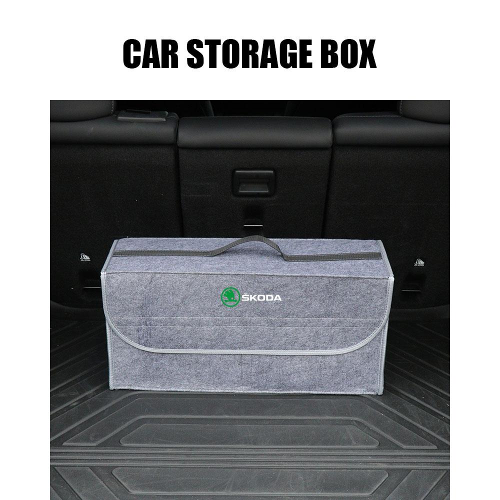 Car Sundries Storage Box Trunk Folding Organizer Bag Tool Case For Skoda S VII Octavia Mk3 Fabia 2 Superb 3u 2 Kamiq Kodiaq VRS ukm344