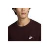 Nike Club Fashion Удобный свитер с круглым вырезом для мужчин, бордовый FQ2913-652