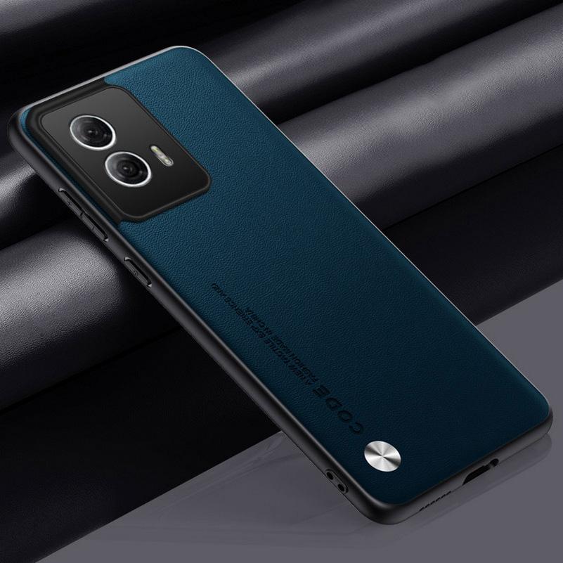 Luxury Leather Shockproof Case for Moto Edge 50 G85 G34 G24 G04 G14 G54 G84 Pro 40 Neo 30 Ultra Protective Cover High-end Textured Full Protection