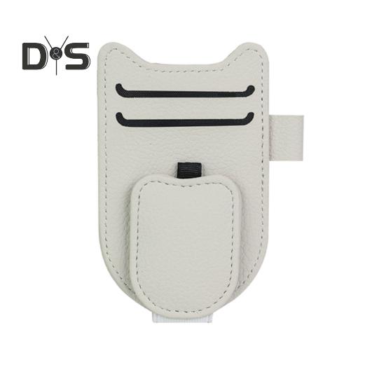 Универсальный зажим для козырька, многофункциональный автомобильный органайзер для солнцезащитных очков, магнитный держатель из искусственной кожи для большинства транспортных средств