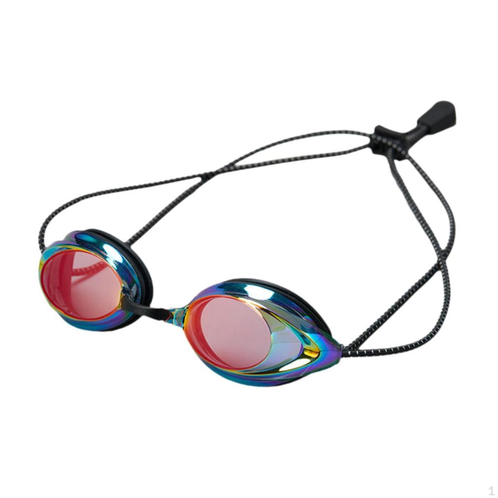 Mirror Swim Goggles Diving Glasses Anti Fog Wide View Clear Vision No Leaking Comfortable Pool