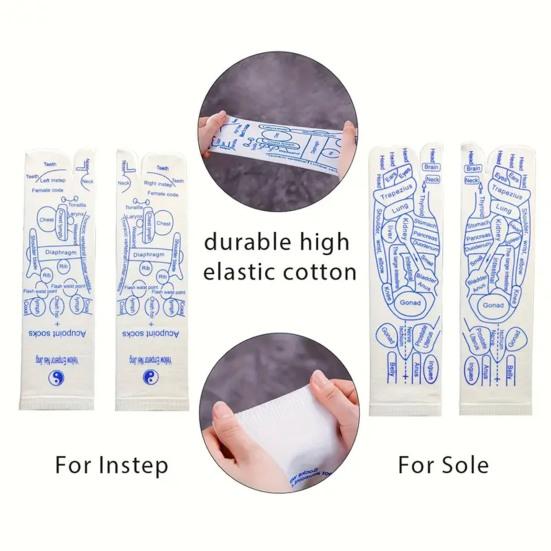 1 Set Massage Mid-calf Socks with Massage Stick Serenity Steps Legible Foot Acupuncture Point Printed Elastic Massage To Promote Circulation Beginner