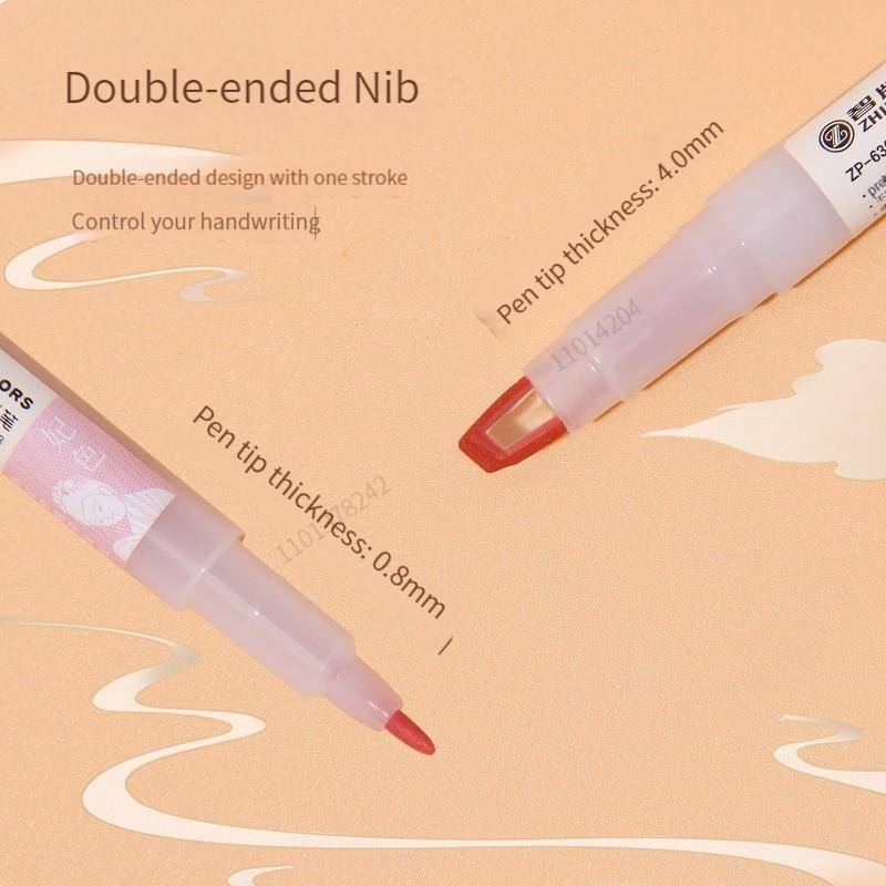 5 шт./компл. ручки-хайлайтер с двойным наконечником, кавайные цветные маркеры для манги, пастельные канцелярские принадлежности для скрапбукинга, японские каваи, школьные принадлежности