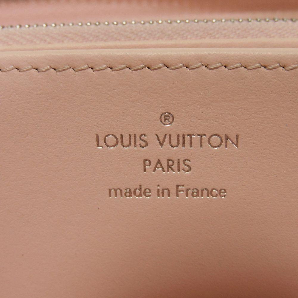 Used Zippy Wallet M82755 7940 (12564) - Current Model - Perforated Pink RFID Monogram Mahina Rose Jasmine Women's from