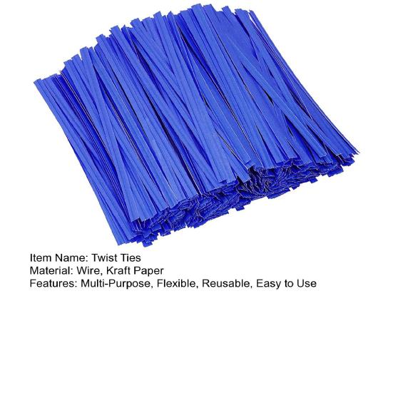 1000 шт. крафт-бумага стяжек-перевязок многоразового использования с проволочным сердечником гибкие кабельные стяжки для упаковки хлеба торта конфет праздничные сувениры