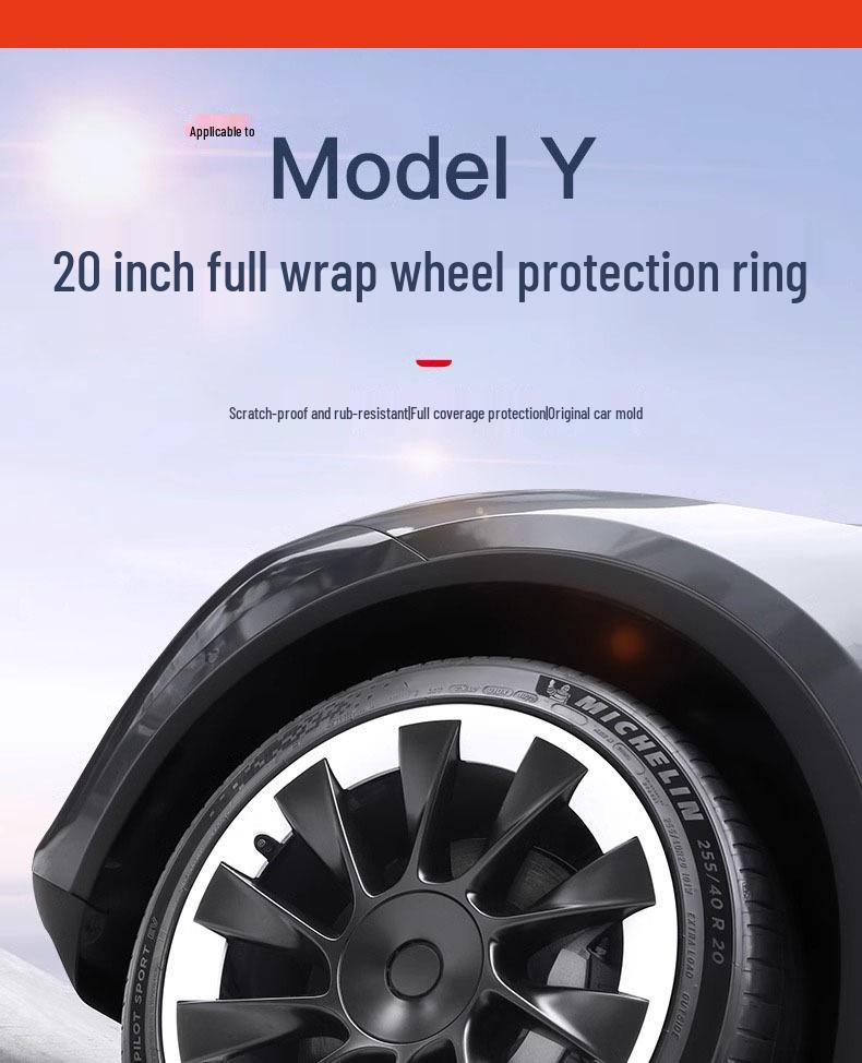 Tesla Model Y 20" Колпак колесного диска Cyclone – Матовый черный защитный аксессуар