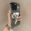 Футбольный 7 Чехол для телефона из натуральной кожи ягненка Для iPhone 17 Pro Max Air 16 16e 15 14 13 12 11 Pro Max Plus X XS MAX XR Задняя крышка