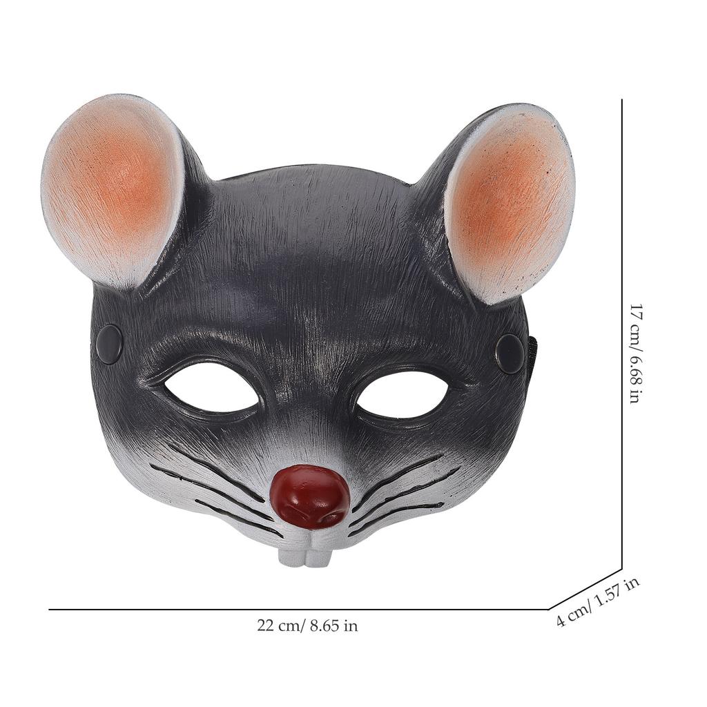 1 шт. Карнавальная маска мыши Креативная 3D маска для лица для вечеринки Хэллоуин Маскарад Косплей Танцевальные принадлежности Светло-серая карнавальная маска