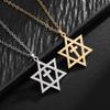 European and American Simple and Fashionable Six Point Star Series Mens Necklace Stainless Steel Electroplating and No Loss of Color Couples