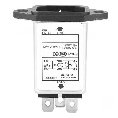 Фильтр Высокое качество IEC320 C14 Мужской разъем Электронные компоненты 10A CW1D10A T