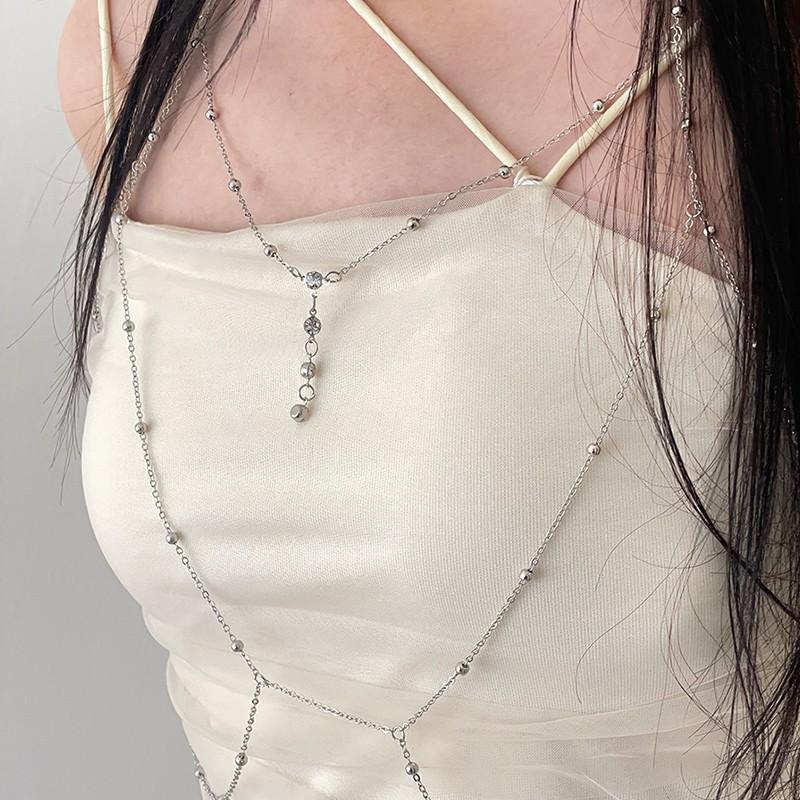 Горячее сексуальное ожерелье с подвеской в виде бриллианта, кисточкой, цепочкой на грудь, бикини, стерео цепочкой на спине, халтером, аксессуарами