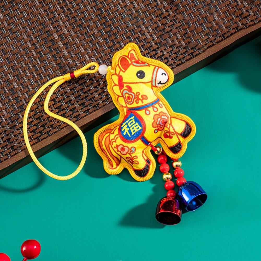 Embroidery Zodiac Mascot Pendant Blessing Car Hanging Pendant Horse Incense Bag  Spring Festival