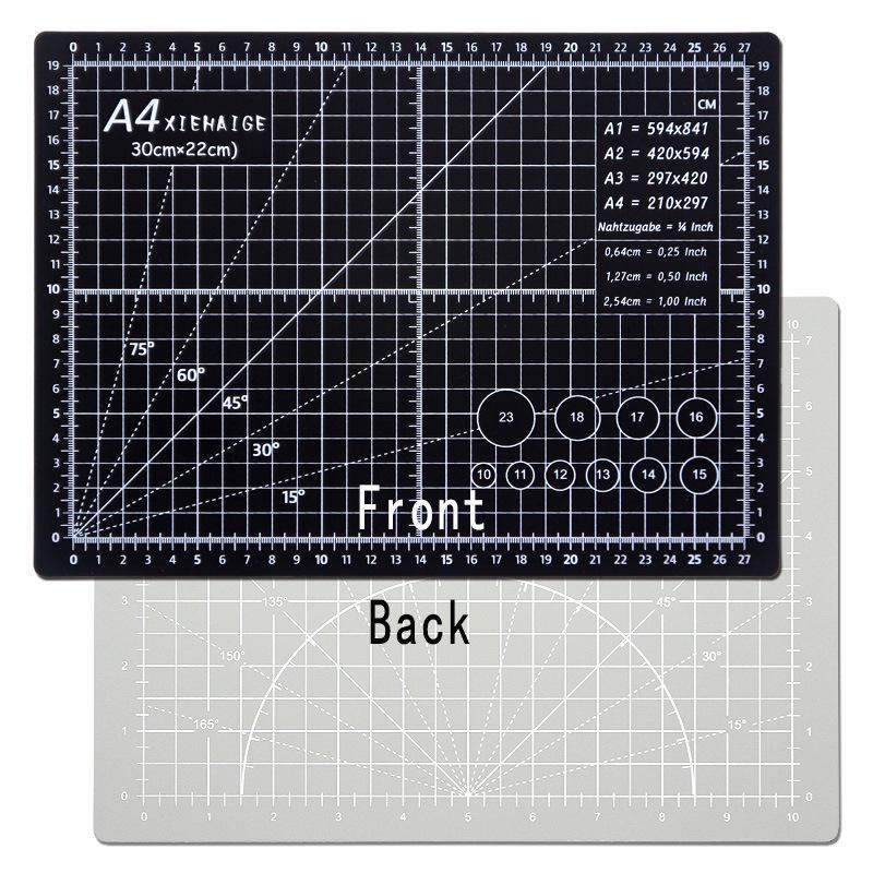 A4 Double-Sided Colored Cutting Mat for Paper, Engraving, Model Clay, and Rubber Stamps