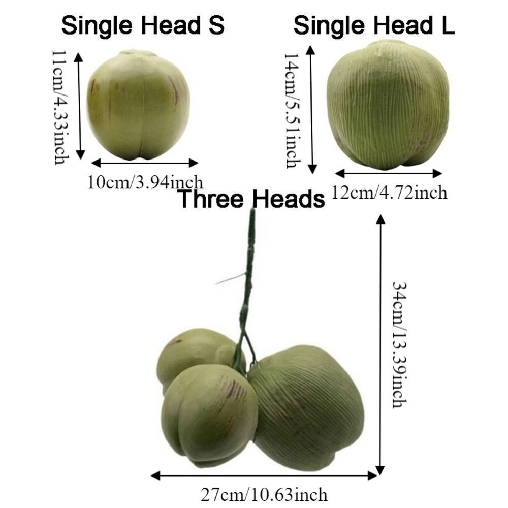 Lifelike Artificial Coconut Plastic Fake Coconut Fruit Creative Simulated Coconuts Weddings