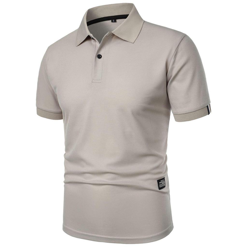 Мужские облегающие однотонные летние топы с коротким рукавом - Европейская и американская мода