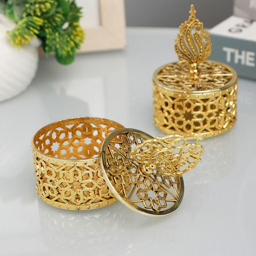 Handheld Gold Hollow Box European Style Packaging Gift Box Candy Container Box  Wedding Table