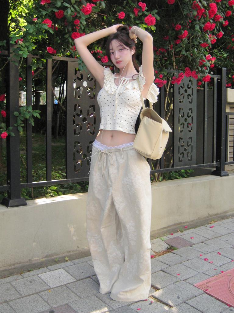 MOIFAIRE Flower Wide Pants / Beige